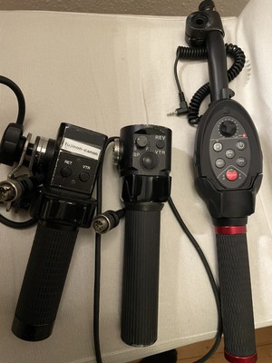 1x Zoom remote: SRD 92B; JVC HZ- ZS13  Canon + fujinon; Manfrotto MVR 901 Lanc