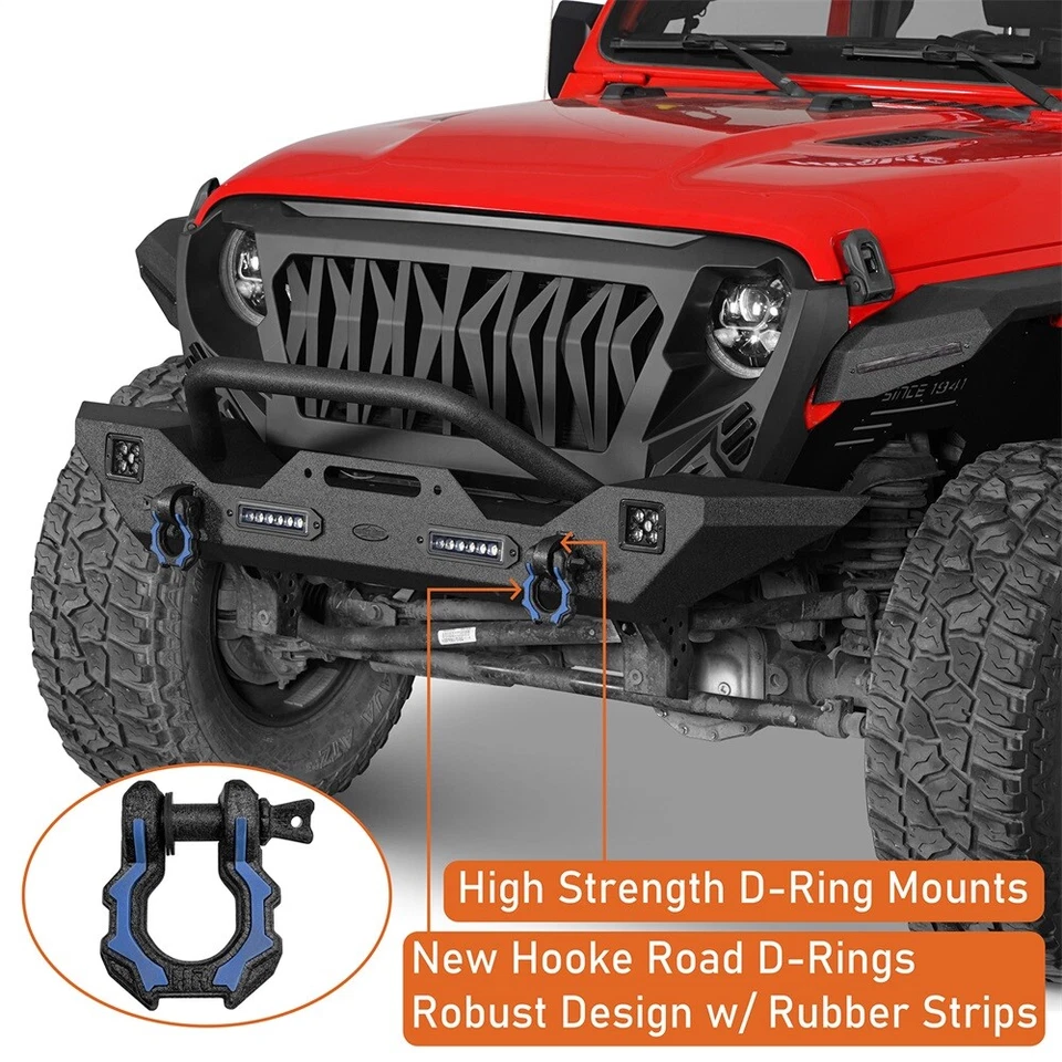 Steel Front + Rear Bumper w/ Tire Carrier & Oil Drum for 07-18 Jeep Wrangler JK Foto 4 de 4