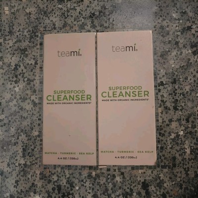 2x Teami Superfood Cleanser - Matcha - Turmeric - Sea Kelp - 4 oz Each