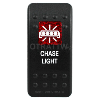 OTRATTW Carling Technologies Contura II Rocker Switch, CHASE LIGHT, RED LENS