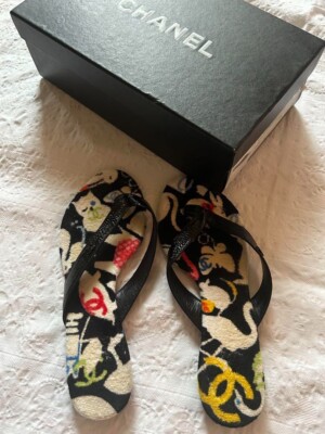 Chanel ミュール 37C CHANEL Beach Thong Sandals Mules Pumps Shoes Women Size EU 37