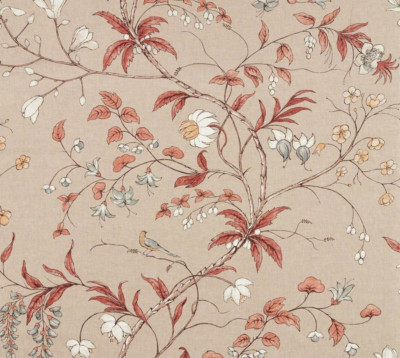 ZOFFANY CURTAIN FABRIC DESIGN Chambalon Trail 3.8 MTRS SUNSTONE/LINEN 100% LINEN