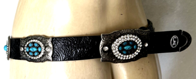 VTG CHRISTINE ALEXANDER TURQUOISE W/RHINESTONES Black 