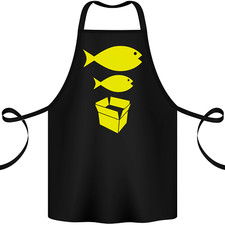 Big Fish Little Fish Cardboard Box Music Cotton Apron 100% Organic