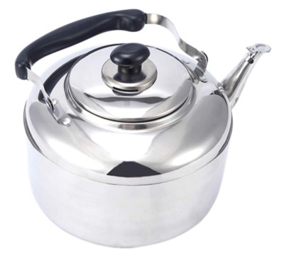 6L Teekessel, Edelstahl Herdplatte Teekanne, Metall Teekessel mit Sound