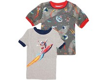 BedHead Boy's Youth 3 Pcs Sleepwear Pajama's Set Size M-12 Gray/Astronaut/Space