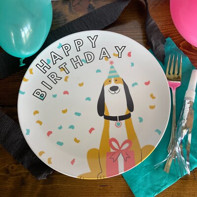 Hey Hey It's Your Birthday Dog plate, 10