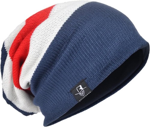Men's Oversize Skull Slouch Beanie Large Skullcap Knit Hat - Picture 4 of 18