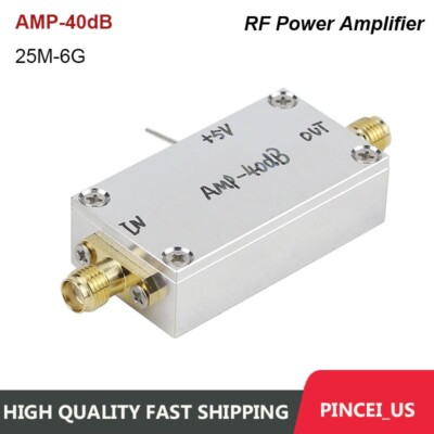 AMP-40dB 25M-6G Broadband RF Power Amplifier Module High Gain 40DB RF Amplifier