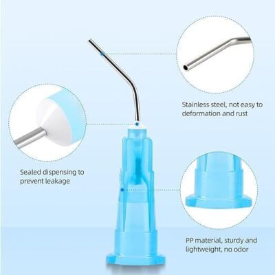 Dental Pre Bent Applicator Flow Needle Tips Disposable Dispensing Syringe Tip