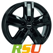 Rial Transporter diamant-schwarz 6.5x16" ET62 LK6 130 ML 84.1 Alufelgen 16 Zoll