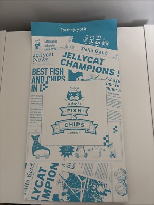 Jellycat London Selfridges Exclusive Fish & Chips Medium / kleinere Papiertüte