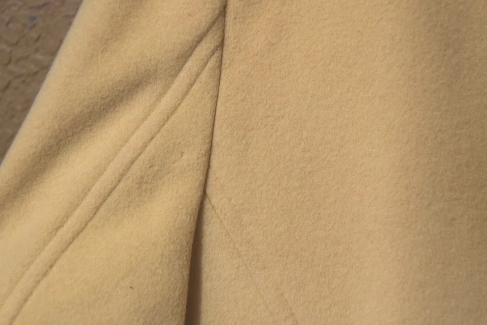 Abrigo Chaqueta Tribal Laine Lana Cachemira Beige Pálido Talla 14 Forrado 2 Bolsillos Cremallera Foto 4 de 4