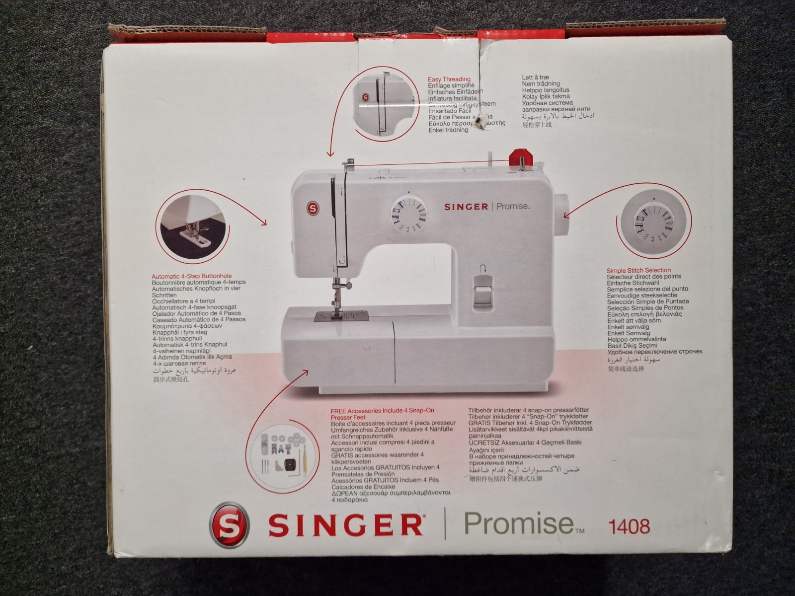 Singer Promise 1408 Electric Sewing Machine White New eBay