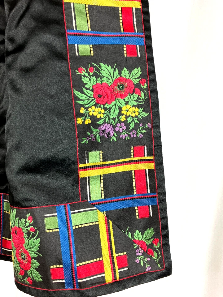 Lovely Antique Dated 1851 Wedding Gift Folk Apron Victorian Dirndel - Image 2 of 4