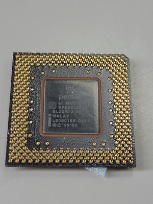 Intel Pentium MMX SL23W BP80503200 200MHZ Socket 7, Rare, Gold Recovery
