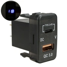 USB Charger Power Socket Type-C Port Adapter For Toyota Tacoma FJ Cruiser Tacoma