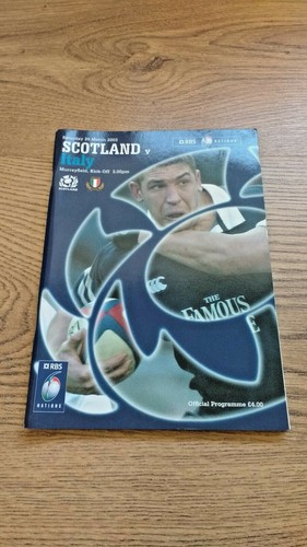 Scotland v Italy Rugby Union Programmes 1985 - 2011 - Picture 8 of 15