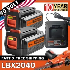 40V 2.0Ah for Black Decker 40 Volt Max Lithium Battery / Charger LBXR36 LBX2040
