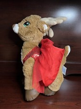 Build-A-Beat 18” Peluche Reno Retirado Santa’s Collection Ojos Verdes con Vestido