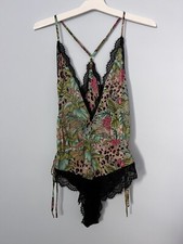 INC International Concepts Lace Chiffon Floral Lingerie Bodysuit
