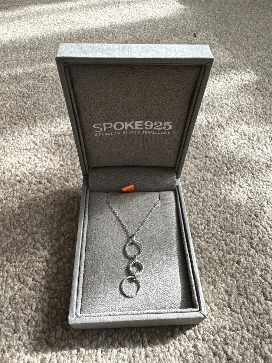 Silver necklace brand sale