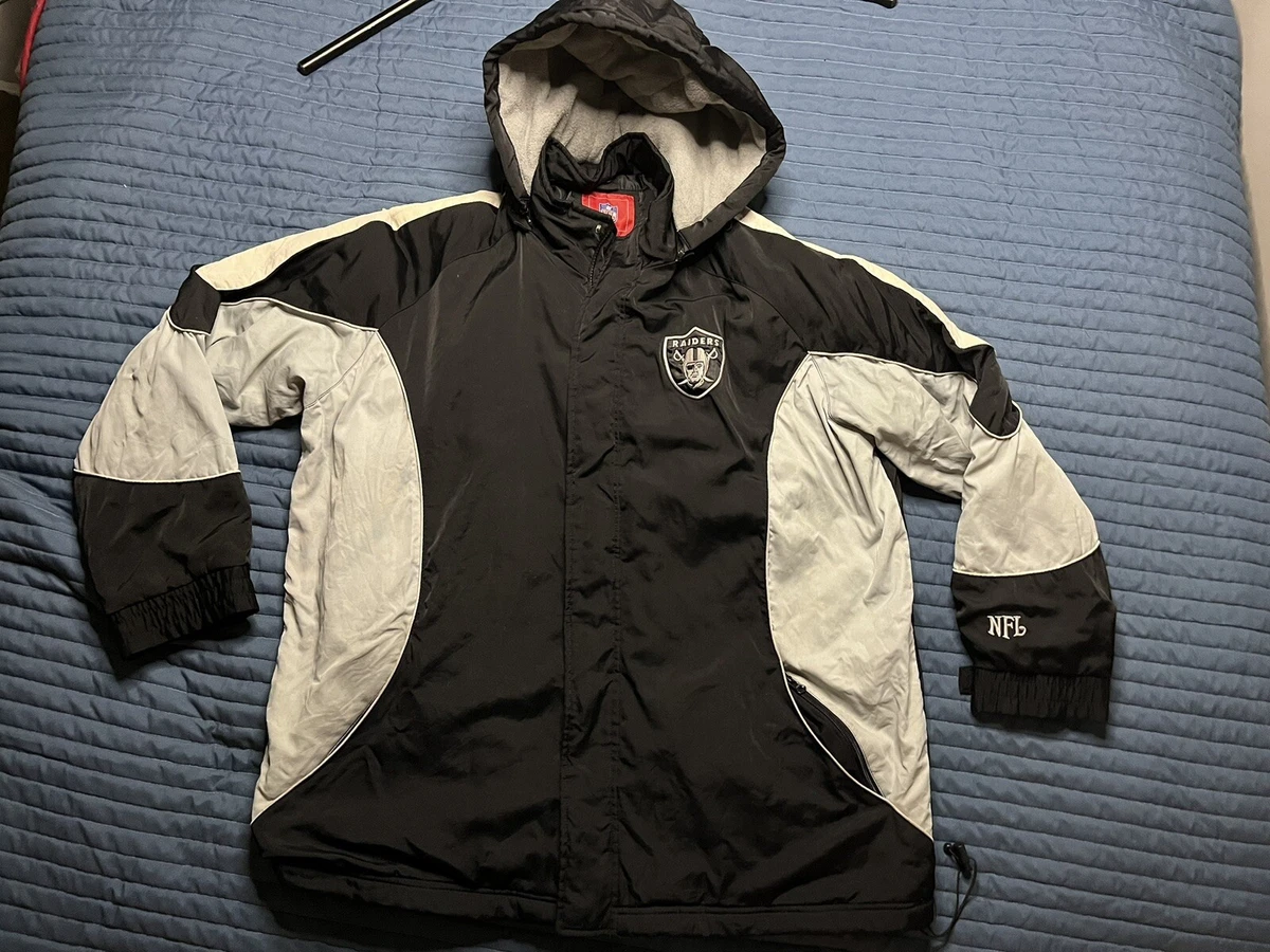 NFL Las Vegas Oakland Raiders Men s Puffer Jacket XL Black Silver