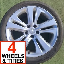 4 Factory Acura TLX Wheels Tires A Spec Package 19 inch Genuine OEM 2021-26 Set