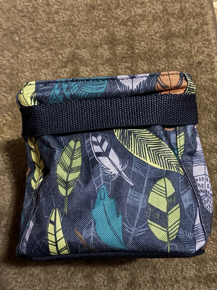 Thirty One Navy Blue Falling Feathers Carry All Caddy Small Mini Tote - Image 2 of 4