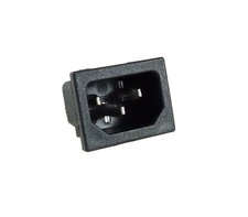 One AC Power IEC Standard C-14 Inlet Connector Snap-In R-301SN