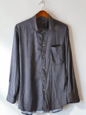 Vintage John Henry Men s Button Down Shirt Geometric Micro Print Size M Cotton