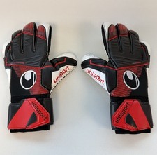 Uhlsport Powerline Soft Flex Frame Football Goalkeeper Gloves Black / Red Size 9