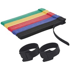 100 PCS Reusable Cable Ties with Hook and Loop, Multi-purpose Adjustable 8 In...