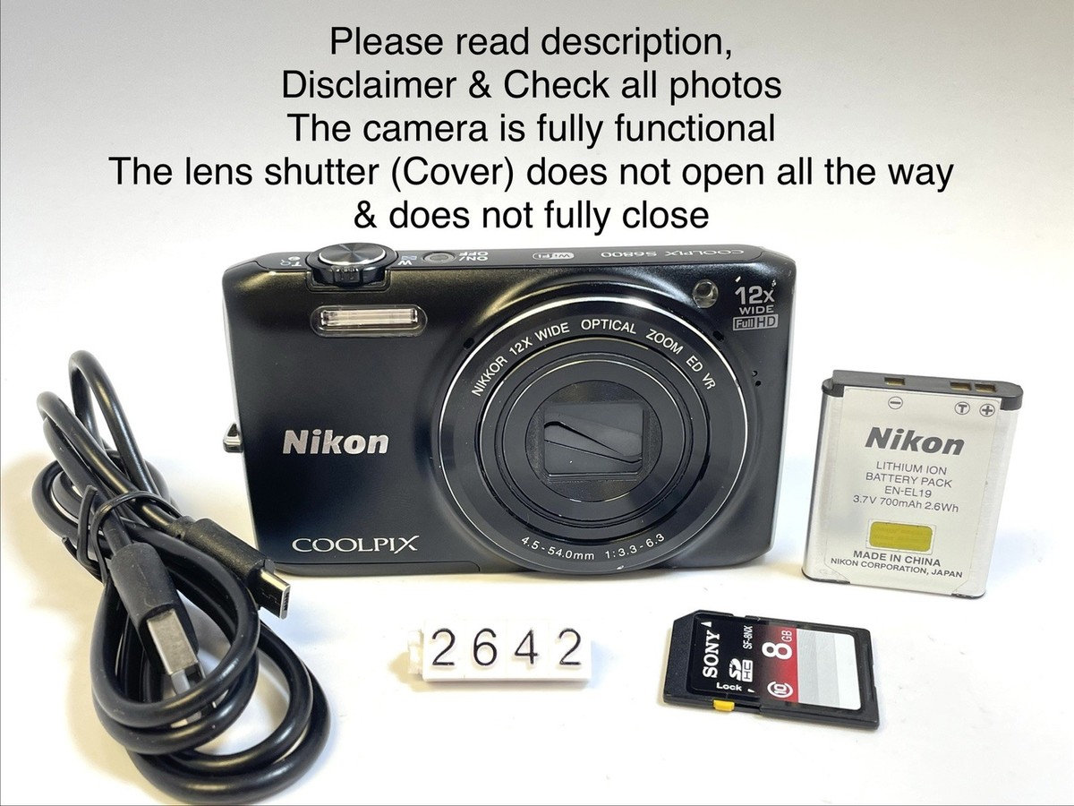 Nikon COOLPIX S6800 16.0MP Digital Camera - Black for sale online