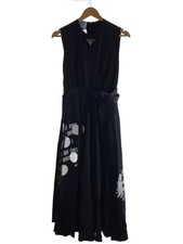 PRADA/Sleeveless Dress/Size 36/Cotton/Black/21SS/Raf Simons