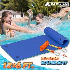 12Ft. Blue Floating Water Pad River Gaint Float Mat 3-Layer XPE Foam Lounge Bed