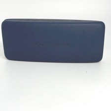 Cole Haan Navy Blue Hard Shell Eyeglasses Sunglasses Case Faux Leather Logo 2