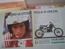 advertising Pubblicità 1987 MOTO CAGIVA WMX 250 e PEKKA VEHKONEN