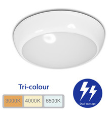 LED Bulkhead Light IP65 Round 2D Style 12W/16W Selectable CCT Ceiling Wall Light