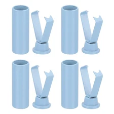 0.8 Inch Aglets for Shoelaces, 4 Pcs Metal Aglets Replacement Tips, Light Blue