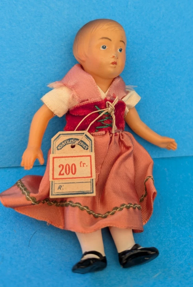 Poupée ancienne  Josette SNF en celluloïd  12 cm petite soeur de Françoise - Photo 2/4