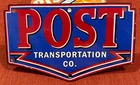 VINTAGE POST TRANSPORTATION COMPANY PORCELAIN SIGN