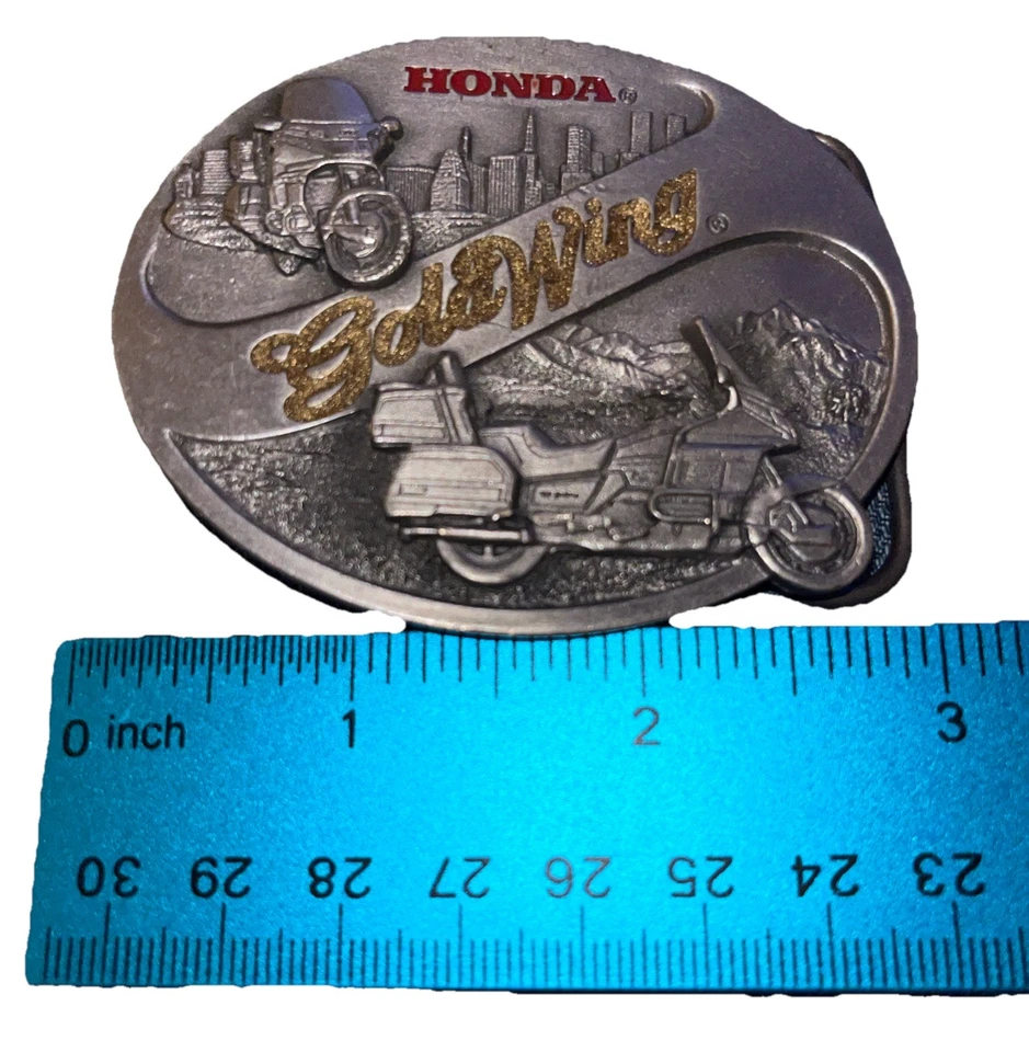 Hebilla de cinturón Siskiyou vintage Honda motocicletas ala dorada U-90 hecho en EE. UU. 💥🔥 Foto 3 de 4
