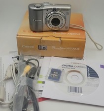 Canon PowerShot A1100 IS Silver Digital Camera Digicam 12.1MP 4x Zoom - TESTED