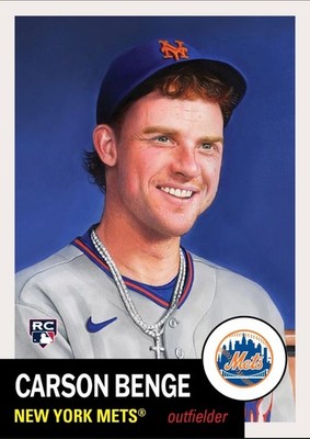 TOPPS BASEBALL MLB LIVING SET ROOKIE CARD NEW YORK METS CARSON BENGE #942