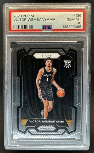 2023-24 Panini Prizm Victor Wembanyama RC Rookie #136 Spurs PSA 10 GEM MINT