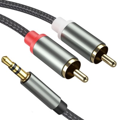 3.5mm to RCA Cable - 3.3FT 2 in 1 Aux Audio Adapter with Nylon Braided Y Spli...