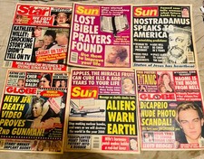 Lot (6) Sun News Tabloid newspapers 90s Rare