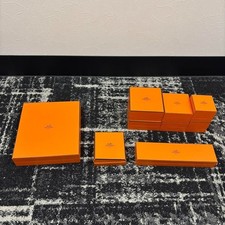 Authentic HERMES Orange Empty Box 9 piece Set Accessories box