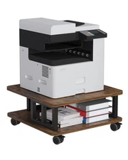 Mobile Printer Stand, 2-Tier Large Printer Shelf for Laser 3D Printer Office ...